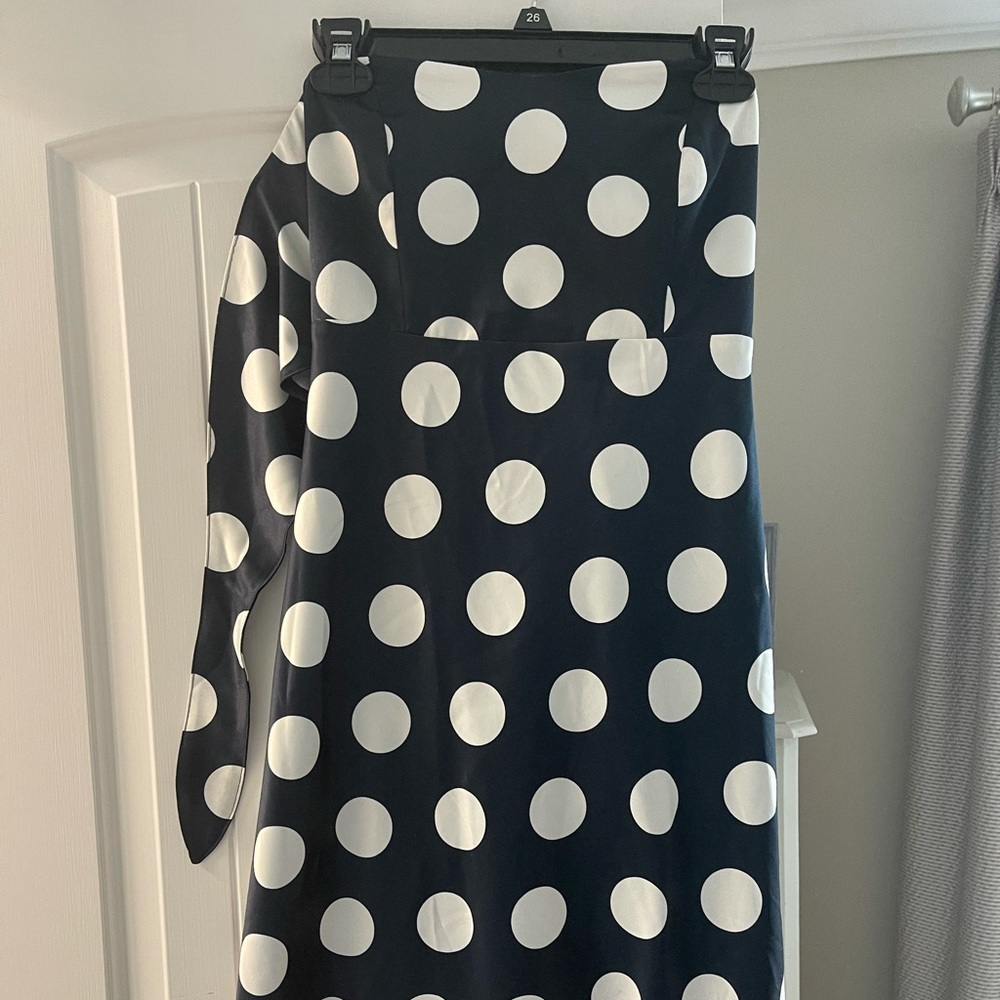 Strapless polka dot dress - never worn